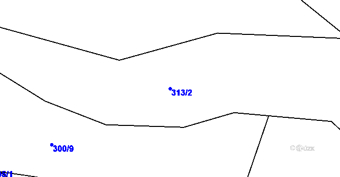 Parcela st. 313/2 v KÚ Jimramov, Katastrální mapa