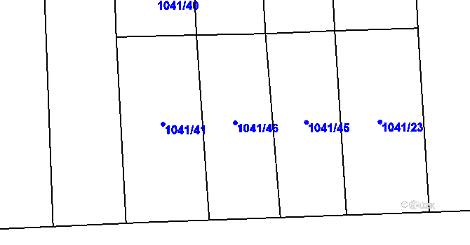 Parcela st. 1041/46 v KÚ Jimramov, Katastrální mapa