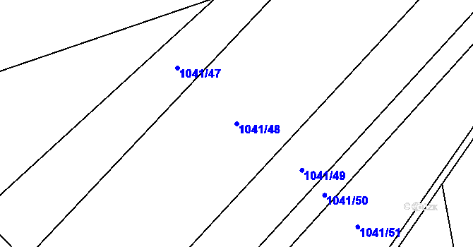 Parcela st. 1041/48 v KÚ Jimramov, Katastrální mapa
