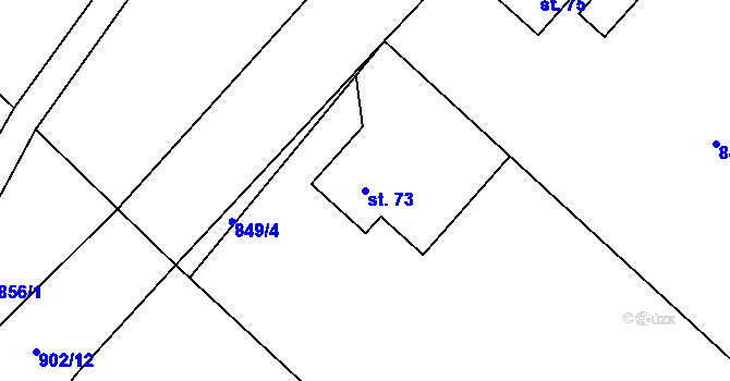 Parcela st. 73 v KÚ Sedliště u Jimramova, Katastrální mapa