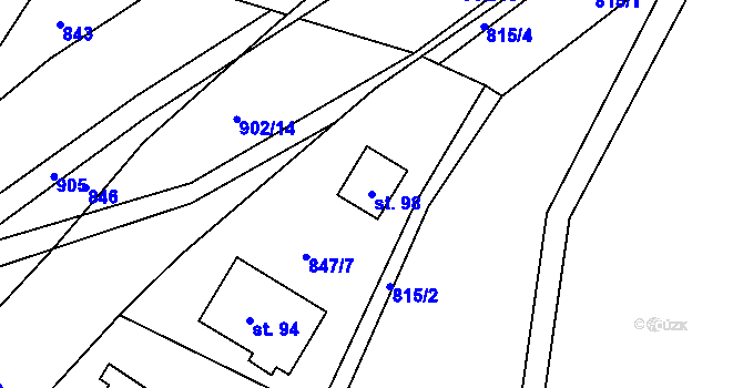 Parcela st. 98 v KÚ Sedliště u Jimramova, Katastrální mapa
