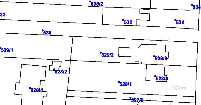Parcela st. 529/2 v KÚ Jinačovice, Katastrální mapa