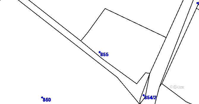 Parcela st. 855 v KÚ Jince, Katastrální mapa
