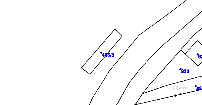 Parcela st. 483/3 v KÚ Pleče, Katastrální mapa