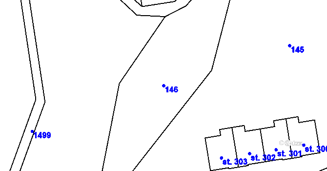 Parcela st. 146 v KÚ Pusté Žibřidovice, Katastrální mapa