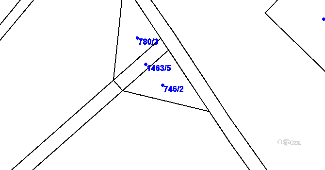 Parcela st. 746/2 v KÚ Pusté Žibřidovice, Katastrální mapa