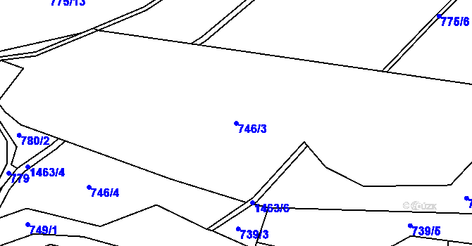 Parcela st. 746/3 v KÚ Pusté Žibřidovice, Katastrální mapa