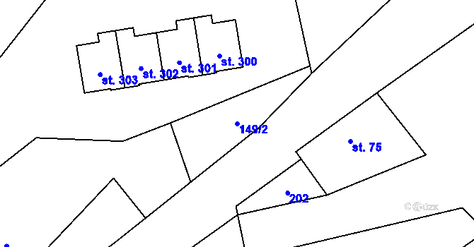 Parcela st. 149/2 v KÚ Pusté Žibřidovice, Katastrální mapa