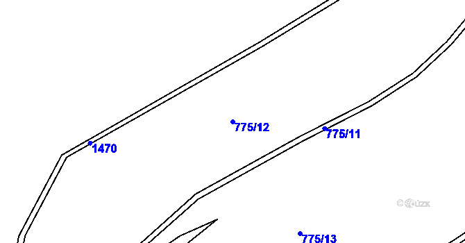 Parcela st. 775/12 v KÚ Pusté Žibřidovice, Katastrální mapa