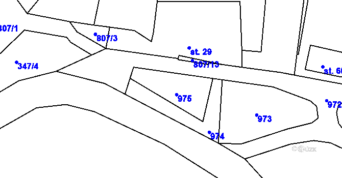 Parcela st. 347/6 v KÚ Heřmanov v Krušných horách, Katastrální mapa