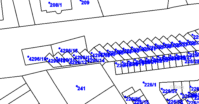 Parcela st. 226/46 v KÚ Jindřichův Hradec, Katastrální mapa