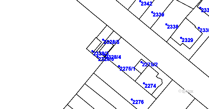 Parcela st. 2328/4 v KÚ Jindřichův Hradec, Katastrální mapa