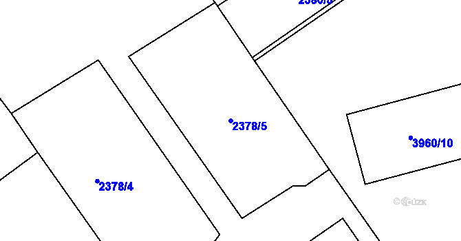Parcela st. 2378/5 v KÚ Jindřichův Hradec, Katastrální mapa