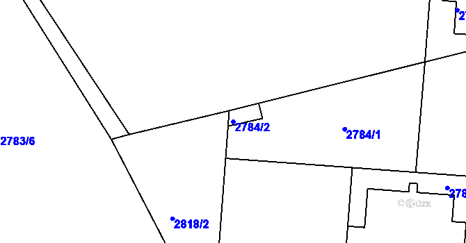 Parcela st. 2784/2 v KÚ Jindřichův Hradec, Katastrální mapa