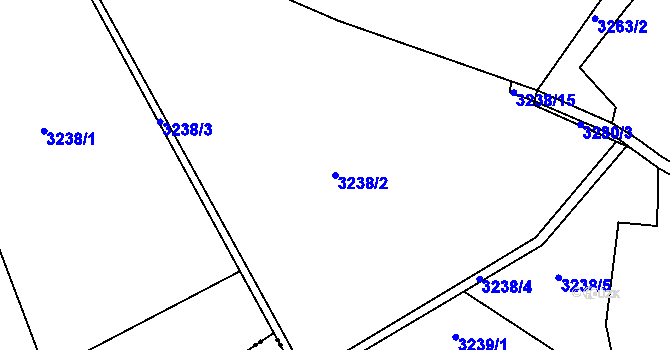Parcela st. 3238/2 v KÚ Jindřichův Hradec, Katastrální mapa
