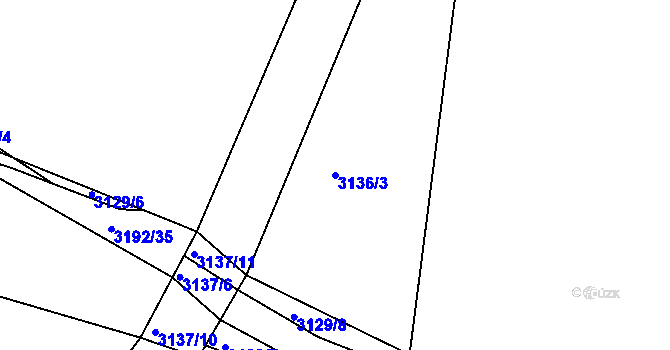 Parcela st. 3136/3 v KÚ Jindřichův Hradec, Katastrální mapa