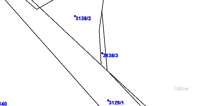 Parcela st. 3138/3 v KÚ Jindřichův Hradec, Katastrální mapa