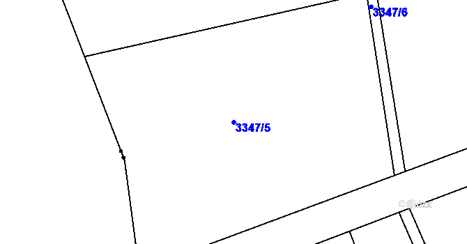 Parcela st. 3347/5 v KÚ Jindřichův Hradec, Katastrální mapa