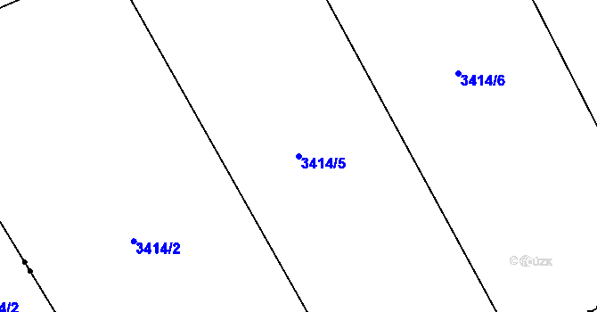 Parcela st. 3414/5 v KÚ Jindřichův Hradec, Katastrální mapa