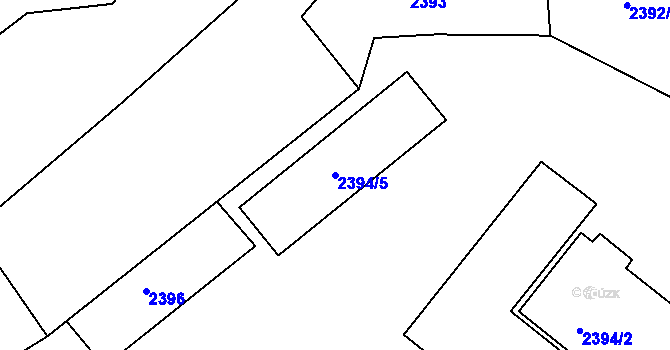 Parcela st. 2394/5 v KÚ Jindřichův Hradec, Katastrální mapa