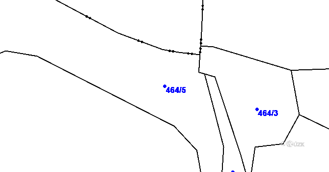 Parcela st. 464/5 v KÚ Políkno u Jindřichova Hradce, Katastrální mapa