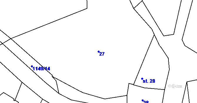 Parcela st. 27 v KÚ Třešovice, Katastrální mapa