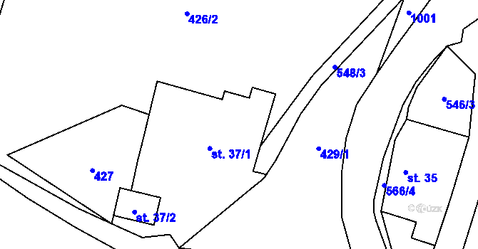 Parcela st. 37/3 v KÚ Zorkovice, Katastrální mapa