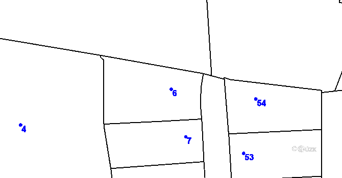 Parcela st. 6 v KÚ Jinočany, Katastrální mapa