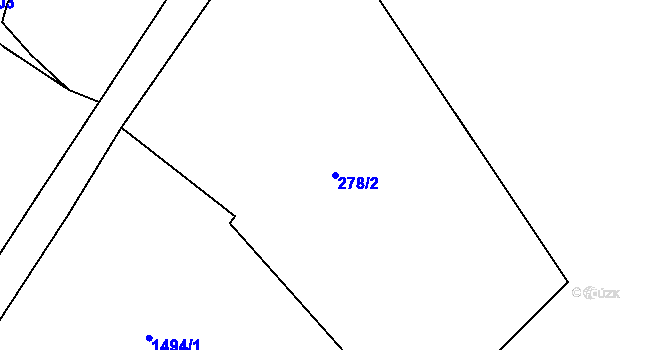 Parcela st. 278/2 v KÚ Jinošov, Katastrální mapa