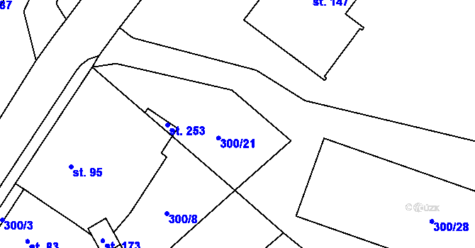 Parcela st. 300/27 v KÚ Jinošov, Katastrální mapa