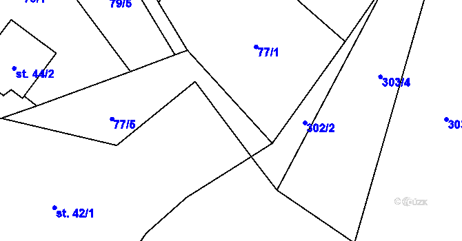 Parcela st. 77/6 v KÚ Jinošov, Katastrální mapa