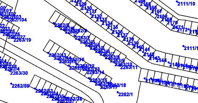 Parcela st. 2263/7 v KÚ Jirkov, Katastrální mapa