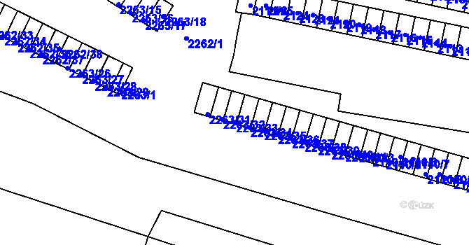 Parcela st. 2263/33 v KÚ Jirkov, Katastrální mapa