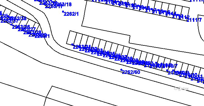 Parcela st. 2263/36 v KÚ Jirkov, Katastrální mapa