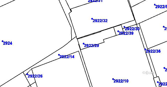 Parcela st. 2922/29 v KÚ Jirkov, Katastrální mapa