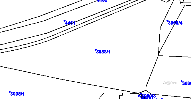 Parcela st. 3038/1 v KÚ Jirkov, Katastrální mapa