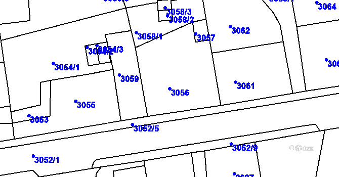 Parcela st. 3056 v KÚ Jirkov, Katastrální mapa