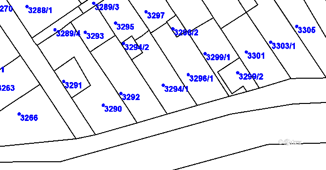 Parcela st. 3294/1 v KÚ Jirkov, Katastrální mapa