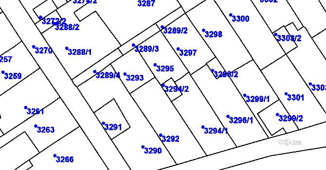 Parcela st. 3294/2 v KÚ Jirkov, Katastrální mapa