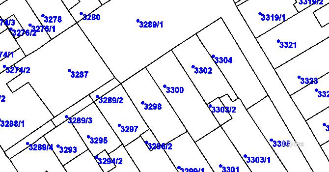 Parcela st. 3300 v KÚ Jirkov, Katastrální mapa