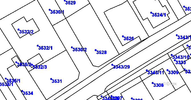 Parcela st. 3528 v KÚ Jirkov, Katastrální mapa