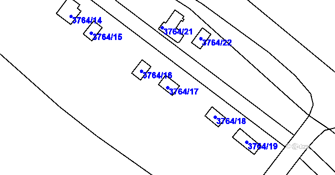 Parcela st. 3764/17 v KÚ Jirkov, Katastrální mapa