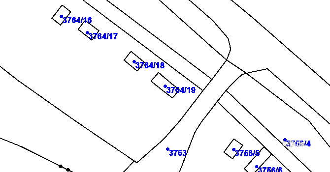 Parcela st. 3764/19 v KÚ Jirkov, Katastrální mapa