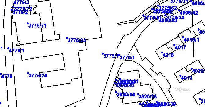 Parcela st. 3775/1 v KÚ Jirkov, Katastrální mapa