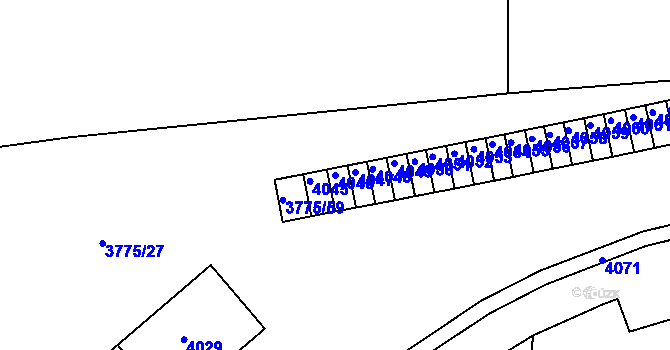 Parcela st. 4046 v KÚ Jirkov, Katastrální mapa