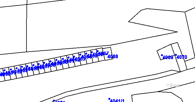 Parcela st. 4067 v KÚ Jirkov, Katastrální mapa