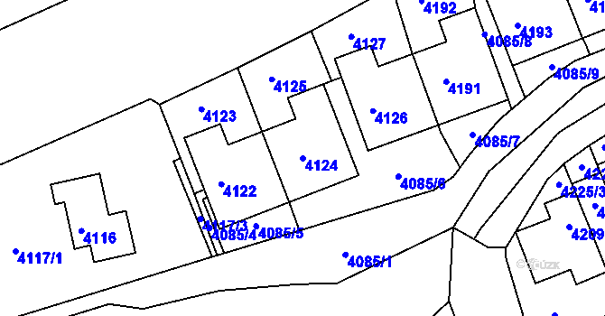 Parcela st. 4124 v KÚ Jirkov, Katastrální mapa