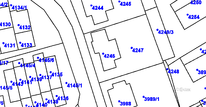 Parcela st. 4246 v KÚ Jirkov, Katastrální mapa