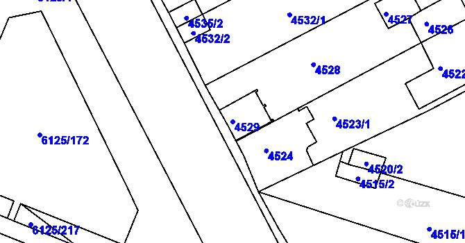 Parcela st. 4529 v KÚ Jirkov, Katastrální mapa