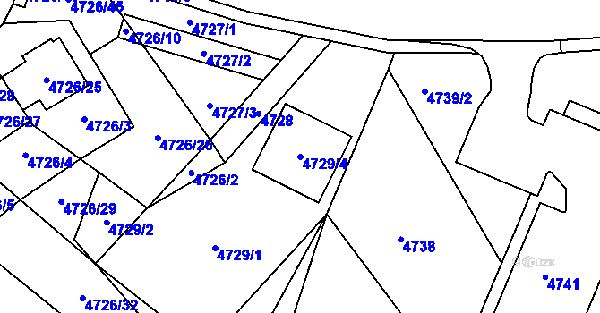 Parcela st. 4729/4 v KÚ Jirkov, Katastrální mapa